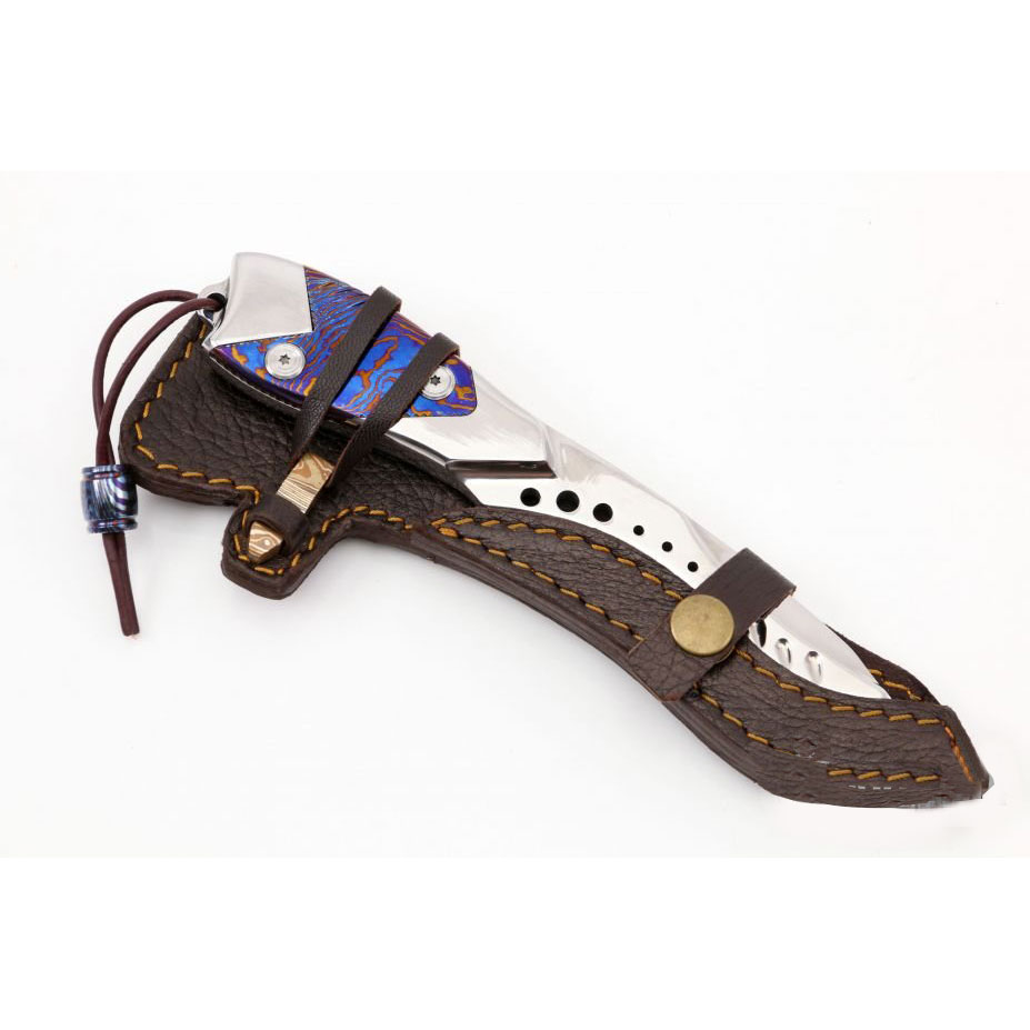 Integral Knife with MokuTi Inlays – Knife with precision blade