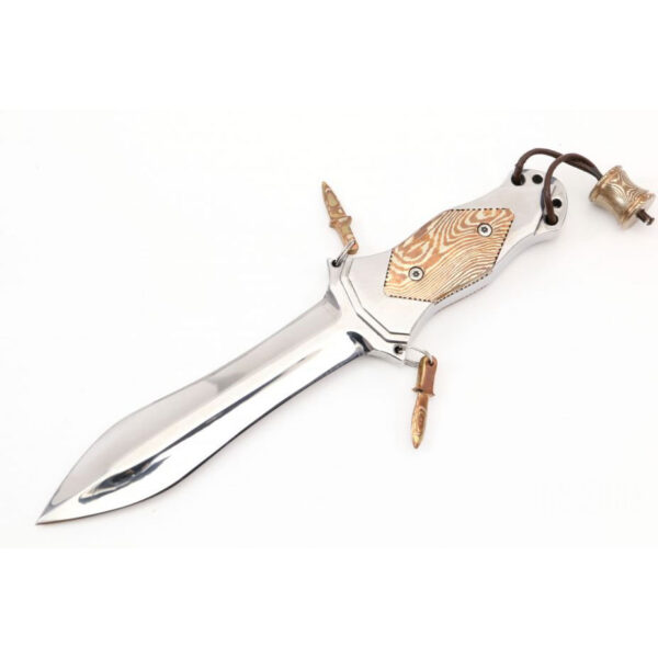 Handmade – Integral Dagger with Mokume Gane Inlays – Handle Precision