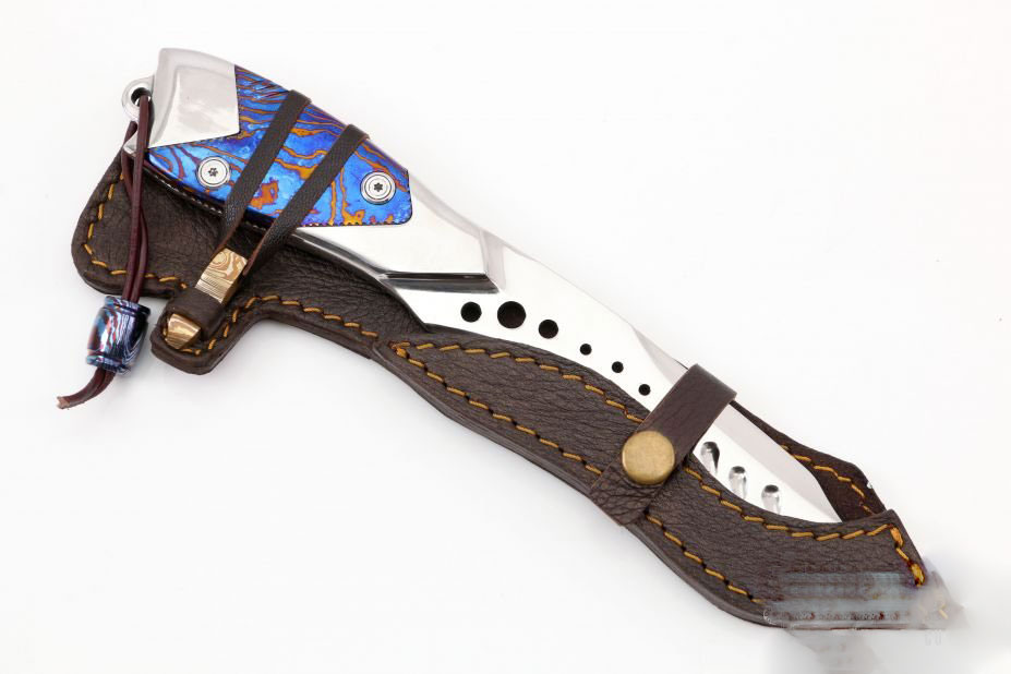 Integral knife MokuTi inlays - Damascus steel edc - Image 2