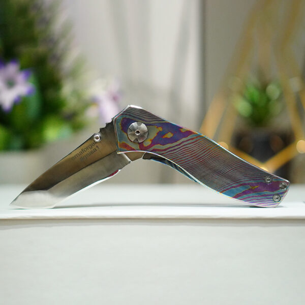 Niobium® Titanium Timascus Scales Folding Knife