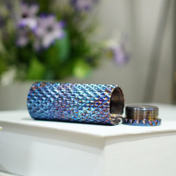 Timascus CNC Deep Diamond-Shaped Waterproof Pill Container