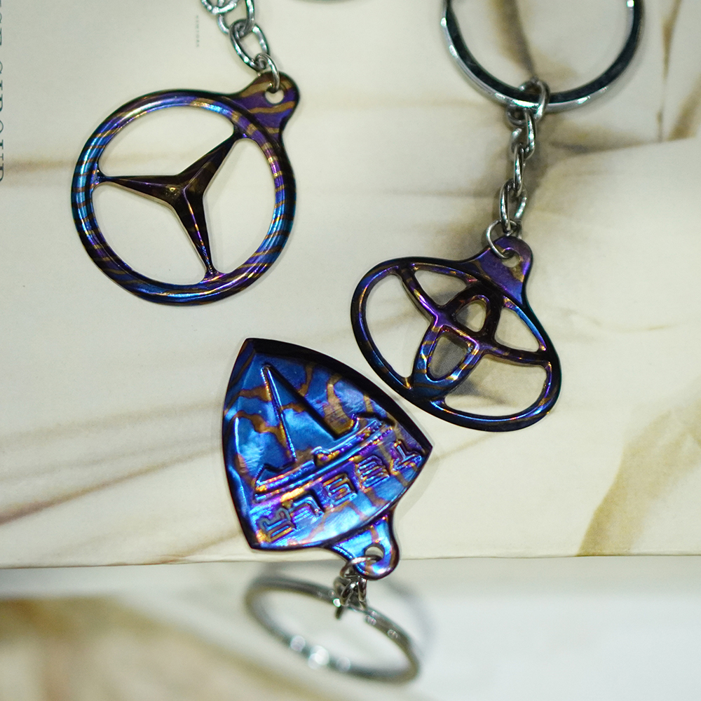 Custom Timascus Keychains – Handcrafted Titanium Accessories