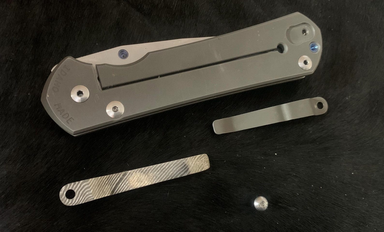 Stainless steel Damascus pocket clip 2.5 EDC - Image 5