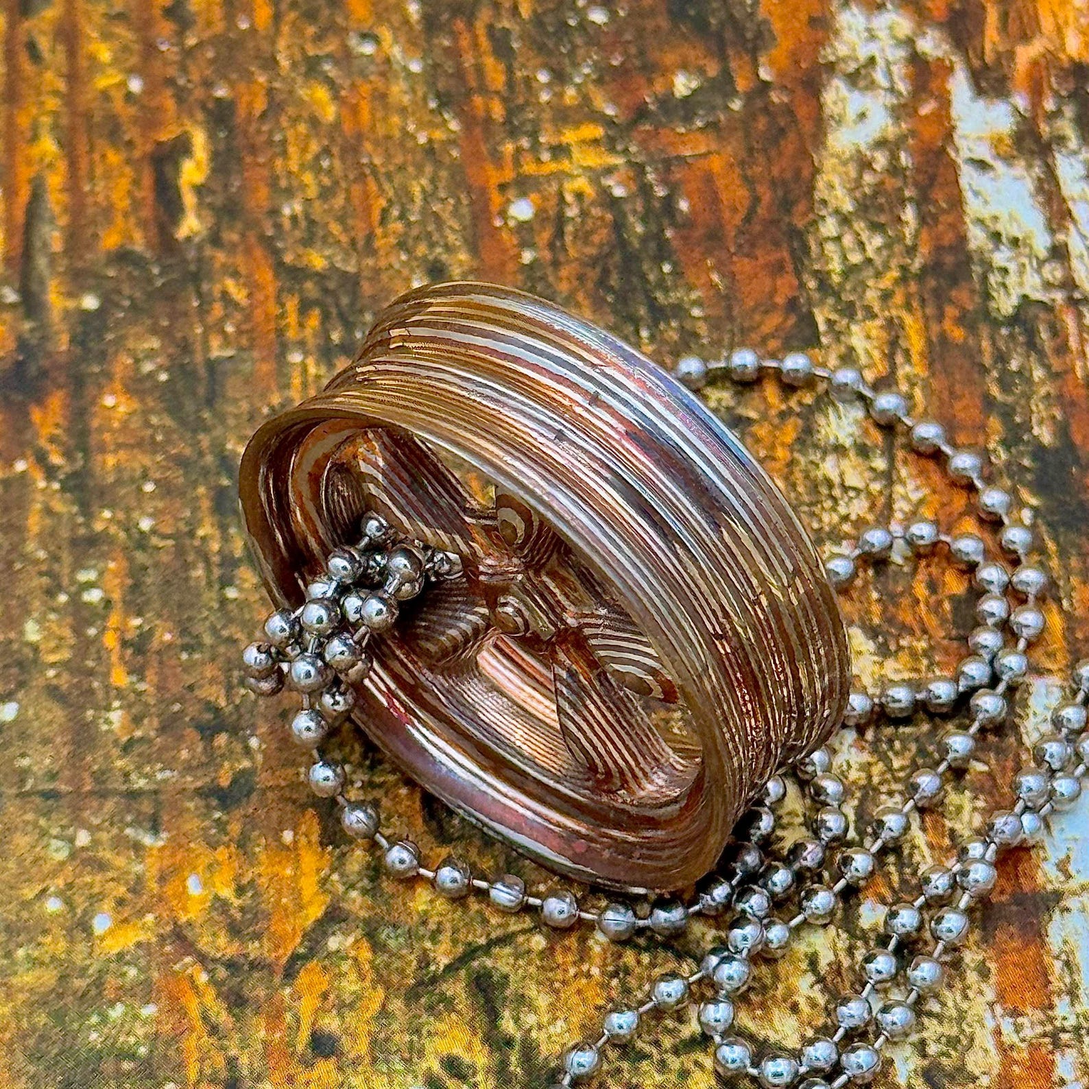 Wheel Alloy Keychain Car Keychain Car Rim Alloy Keychain Mokume Keychain Nickel Silver Keychain Copper Keychain Valentines Gift for Him - Image 4