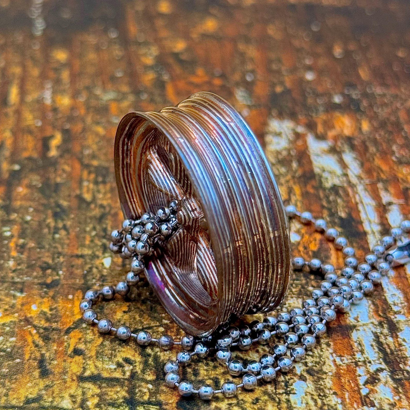 Wheel Alloy Keychain Car Keychain Car Rim Alloy Keychain Mokume Keychain Nickel Silver Keychain Copper Keychain Valentines Gift for Him - Image 7