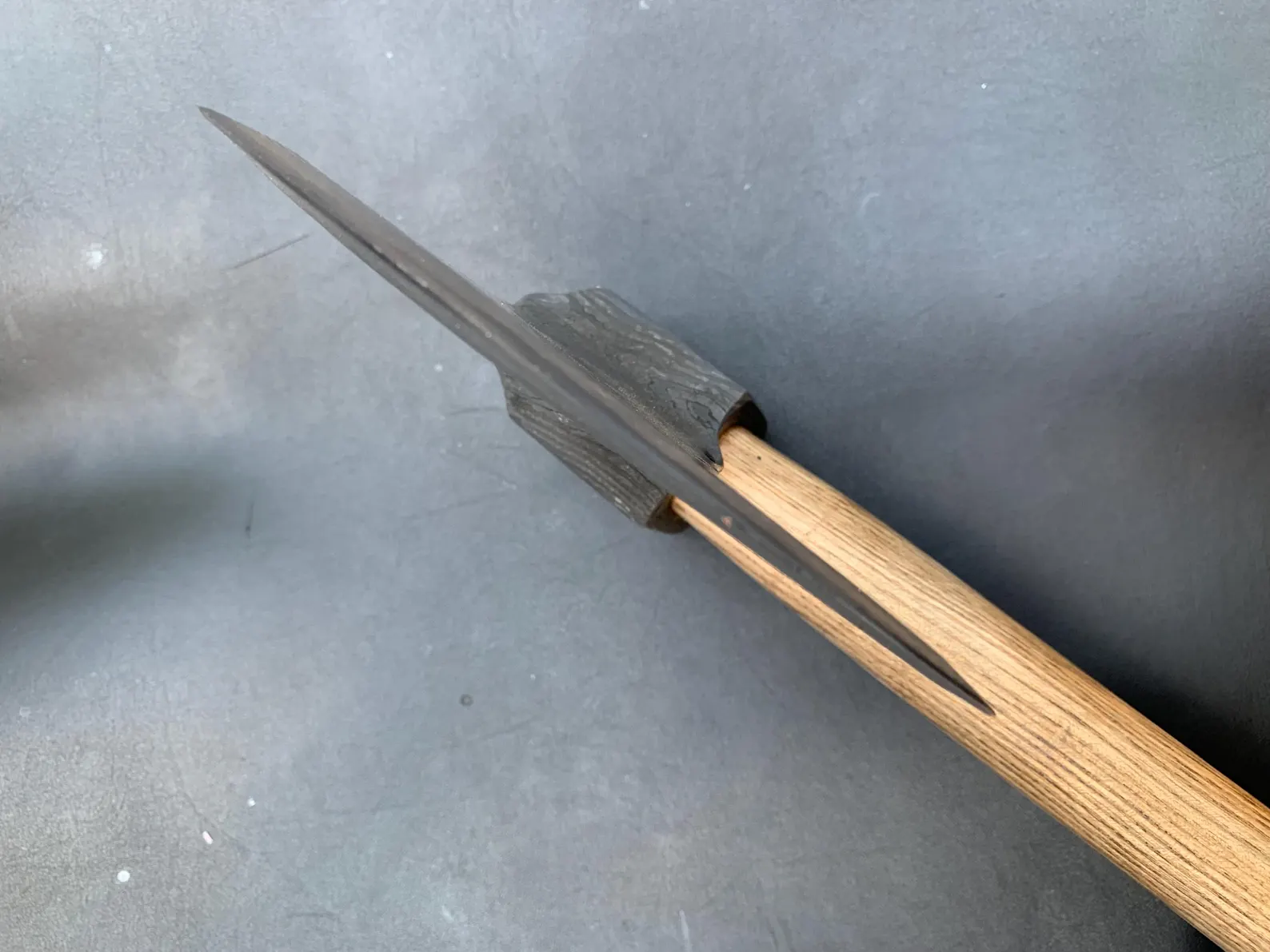 Custom Handmade Sandwich Damascus Axe Viking forged Axe Ash Wood Groomsmen Gift Birthday Gift for Him Anniversary Gift for Husband Vintage - Image 5