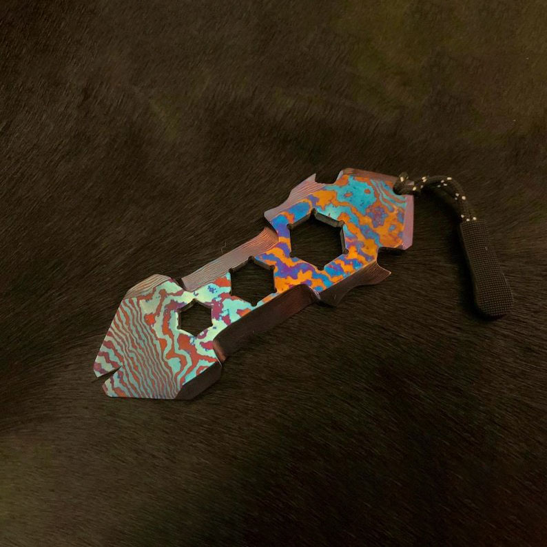 Timascus Pocket Prybar Bottle Opener Tool