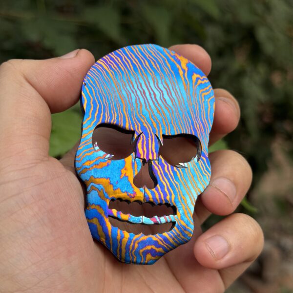 Timascus Money Clip Skull Head Money Clip Valentines Gift Money Wallet Personalized Gift Personalized Money Clip Personalized Card Holder
