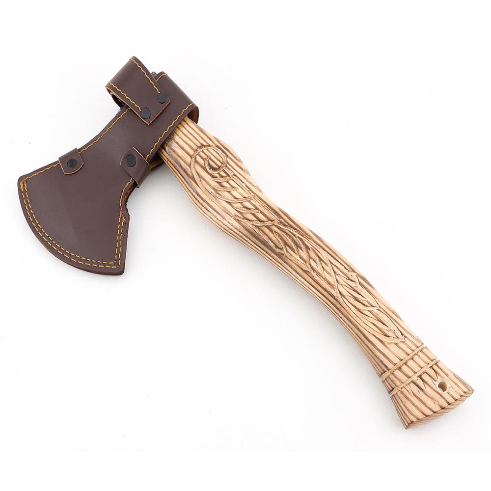 Timascus Axe with Copper Inlays – Steel Blade - Image 3