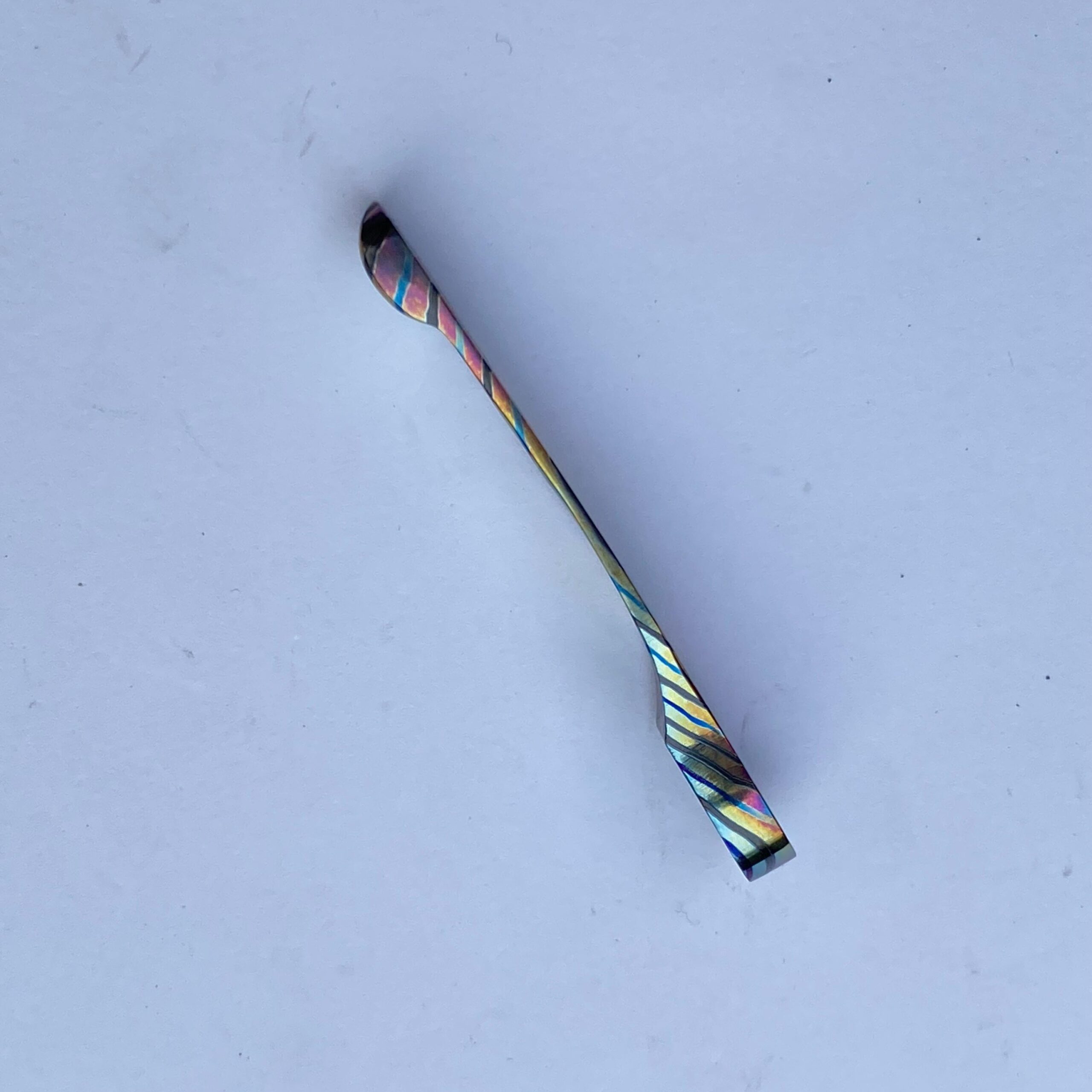 Custom Spyderco PM2 & Para 3 Black Timascus Pocket Clip Heat Anodised Finish - Image 3