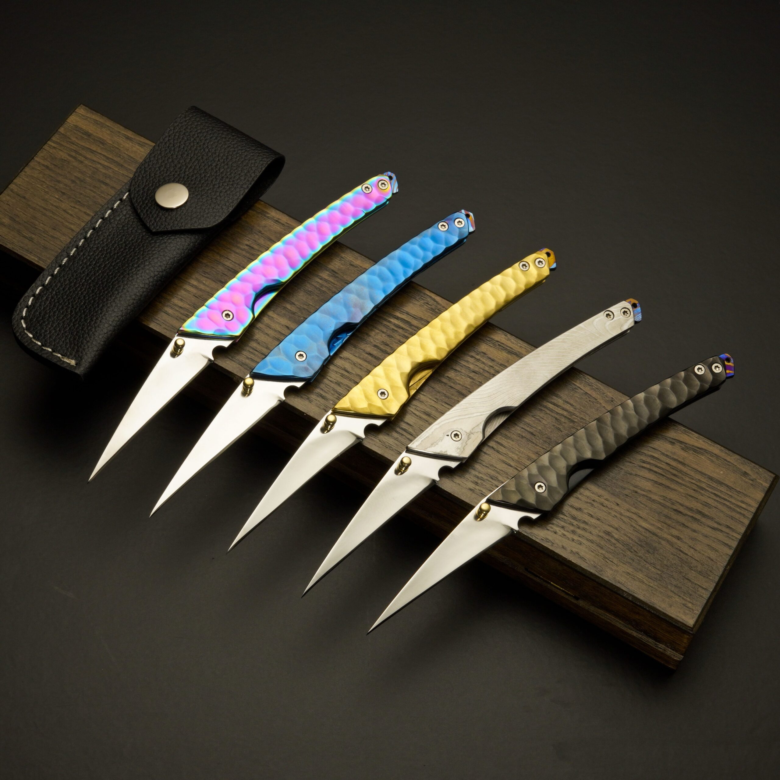 Premium Titanium Scale Folding Knife | D2 Tool Steel Blade | Frame Lock EDC