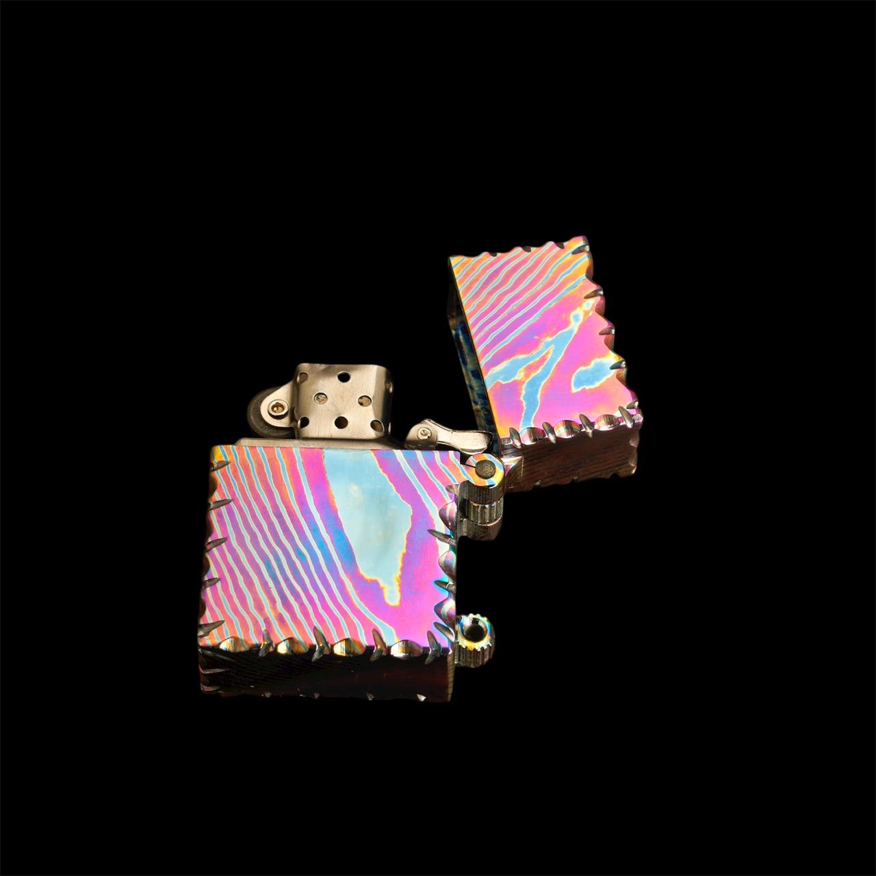Handmade Timascus Zippo Lighter Case – Titanium EDC Cover for Standard Zippo - Image 2